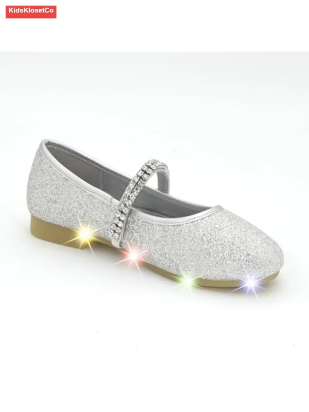 Light Up Toddler Girl Ballet Mary Jane Flat Bow Shoes
